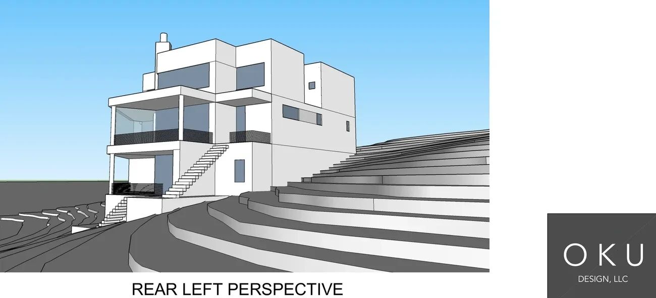 Conceptual rendering, Home Site 1, rear left perspective, not actual construction