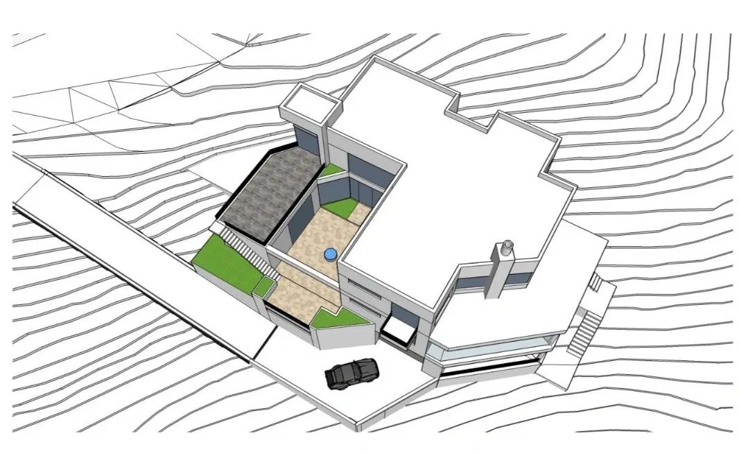 Conceptual site rendering, Home Site 1, not actual construction