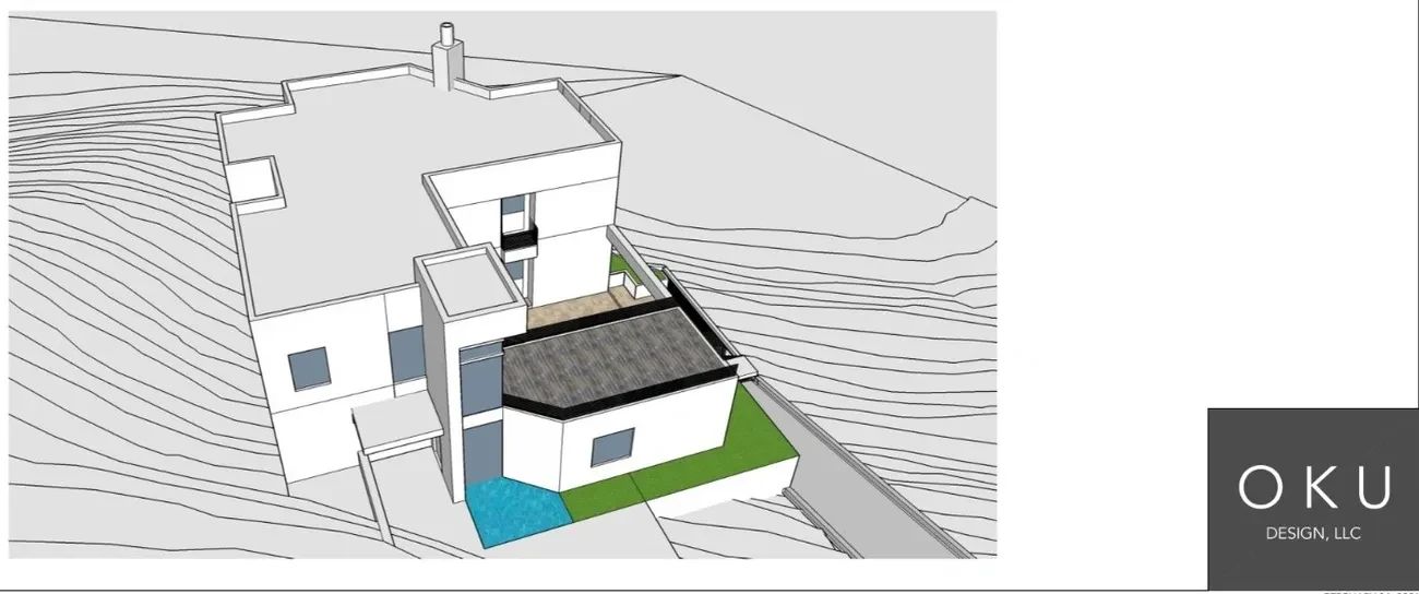 Conceptual site rendering, Home Site 1, aerial, not actual construction